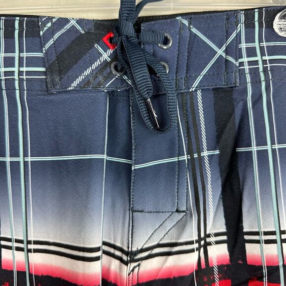 Quiksilver Men’s 30 Cypher Wonderland Board Shorts Stretch Cargo Plaid - Picture 2 of 9